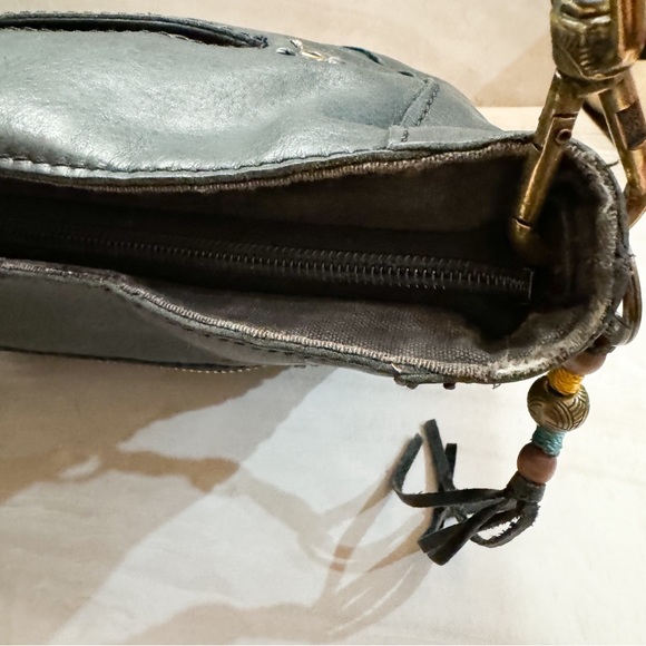 The Sak Womens Indio Hobo Hand/Shoulder Bag Black Leather Braded Handle - Picture 8 of 12